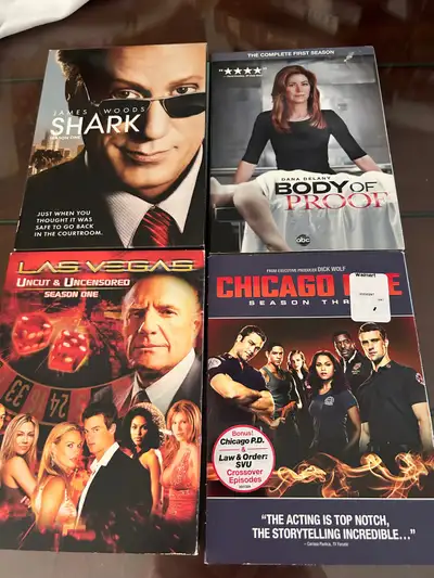 Taxi - season 2 Las Vegas -season 1 Chicago Fire - season 3 Body of Proof- season 1 Shark - season 1...