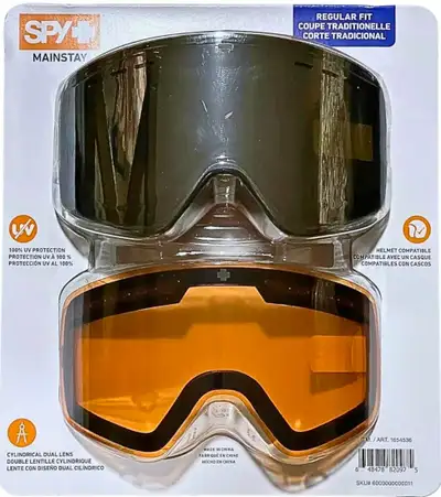 Brand New SPY+ Mainstay Ski Snow Goggles with Bonus Lens, View more