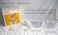 BRAUN KZ3 juice maker attachment, for KM32 and MX32