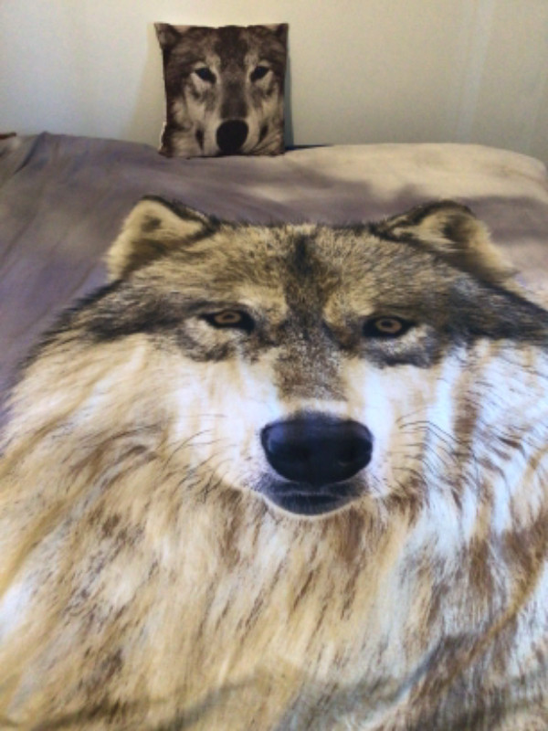 Wolf duvet cover in Bedding in Belleville