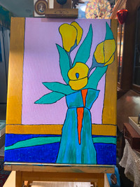 Oil Painting “Still Life of Flowers” Signed.