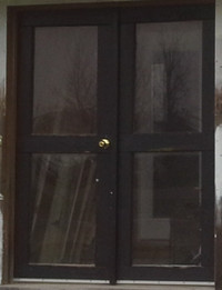 Exterior double door with lock $25
