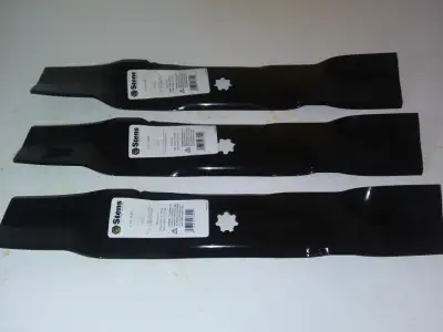 John Deere Lawn Tractor 48'' Deck Hi-Lift Blade Set. Replaces GX21784, GY20852, AM137757 or AM141035...