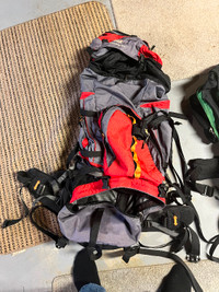 Packs for hiking, canoeing, camping