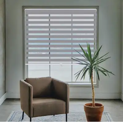 LUCKUP Cordless Zebra Blinds - 41" W x 72" H, Grey, View more