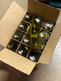 One dozen wine bottles for wine making