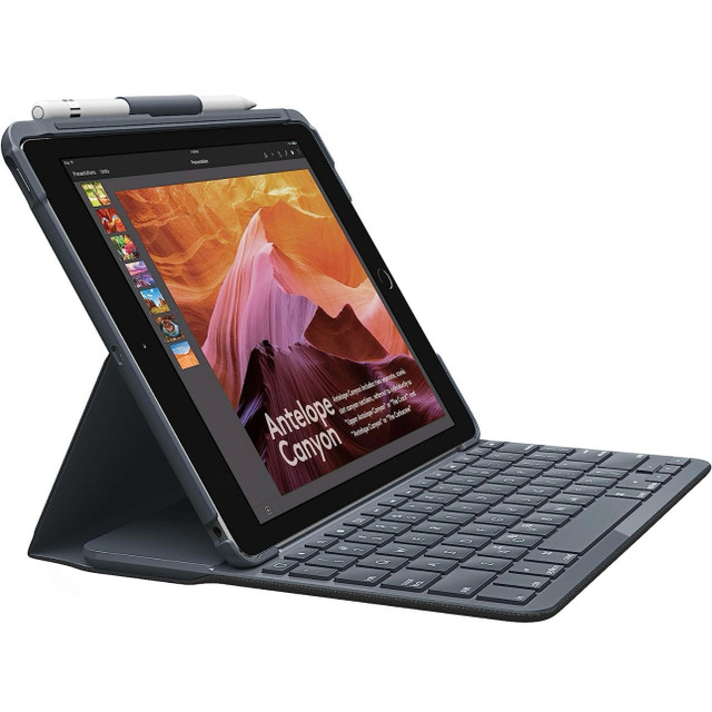 Logitech Slim Folio with Integrated Bluetooth Keyboard for iPad  in iPad & Tablet Accessories in Barrie