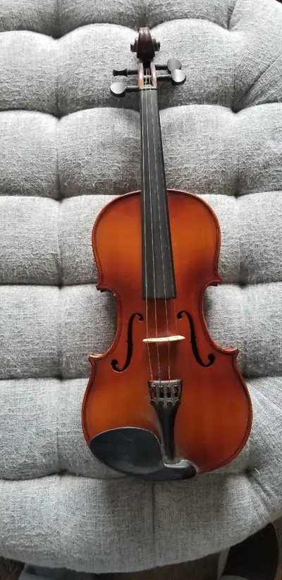 This is a Chinese-made 4/4 violin, perfect for students or beginners looking to learn a new instrume...
