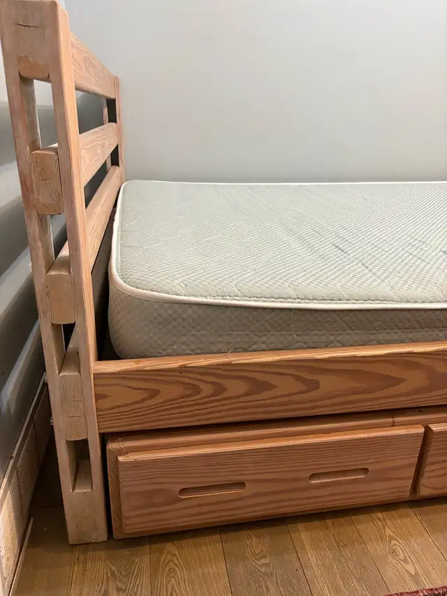 Crate and Barrel solid wood Captains bed in Beds & Mattresses in Kingston - Image 7
