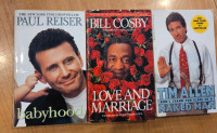 Books by comedians. 