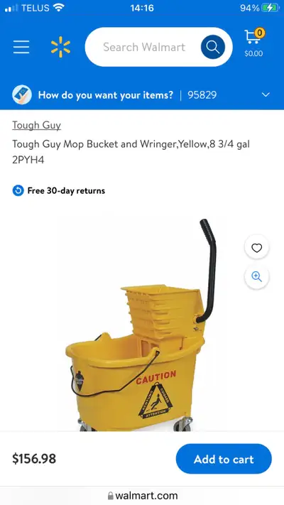 New Tough Guy Mop Bucket & Wringer, 8.75 gallons/35-Quart.Neuf, View more
