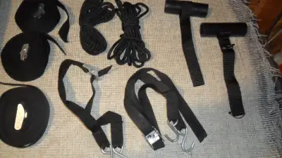 Hi I have some tie down and strap for sale; 2 Seatle Sherpak quick hood loop, 2 tie down rope, 3X 12...