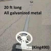 Pool Solar Blanket Reel - All Galvanized Metal, 20ft