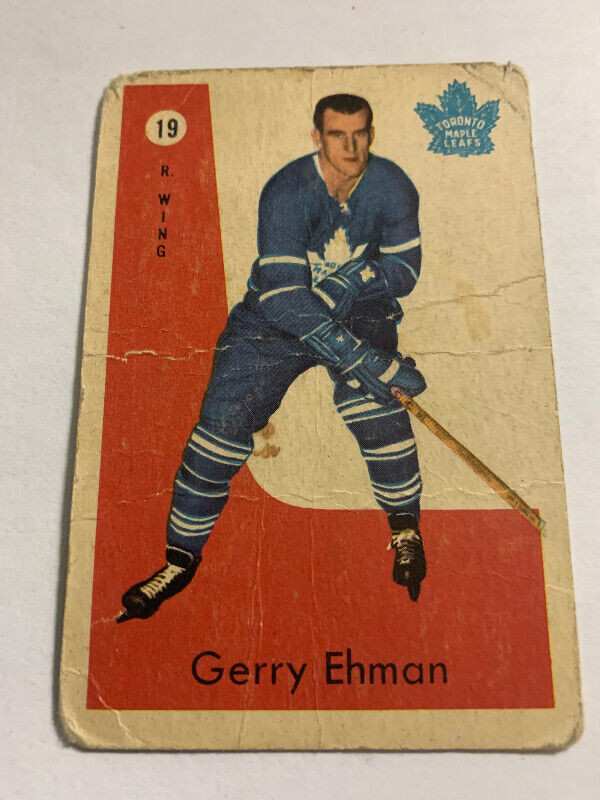 1959-60 Parkhurst Hockey Card#19 Toronto Maple Leafs Gerry Ehman dans Art et objets de collection  à Longueuil/Rive Sud
