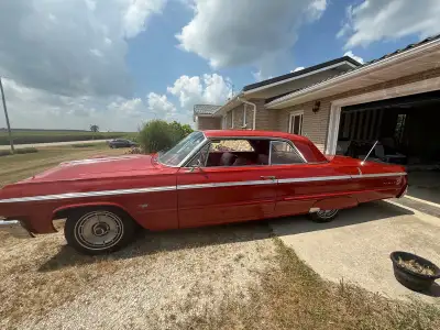 1964 Chevrolet Impala SS 2dr Hardtop Ember Red Engine 283 Stainless Steel Dual Exhaust 2-speed Power...