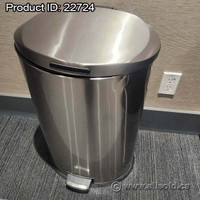 Step-On Stainless Steel Commercial Garbage Can with Lid