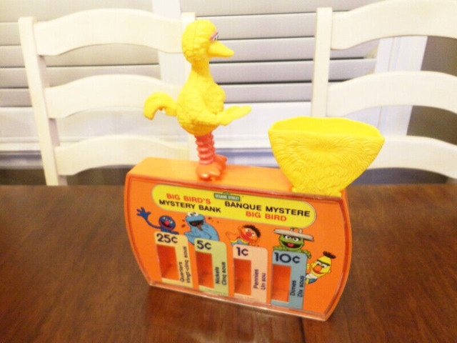 4 Vintage Toy Big Bird Mystery Bank, Puppy Go Round Mickey Phone in Arts & Collectibles in Kitchener / Waterloo - Image 2