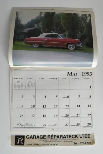 1993 American Cars calendar dans Art et objets de collection  à Drummondville - Image 2