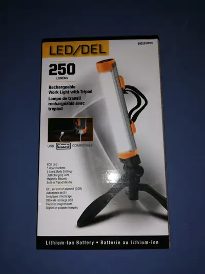 Rechargeable flashlight new in box, View more