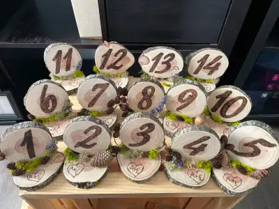 FREE Table numbers- for wedding, anniversary, engagement party, View more