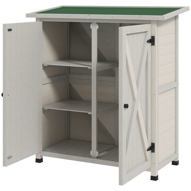 Wooden Garden Storage Shed Fir Tool Cabinet Organizer with Aspha in Outdoor Tools & Storage in Markham / York Region - Image 2