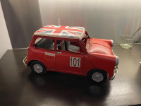 Vintage Red Mini Cooper Tin Metal Monte Carlo NEKO 101 Model
