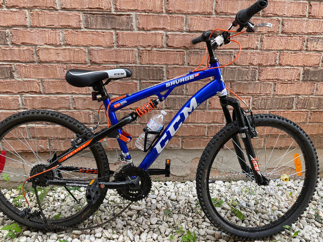 CCM Savage Youth Dual Suspension Mountain Bike, 24”AS IS in Mountain in Oakville / Halton Region