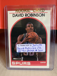 David Robinson RC 1989-90 Hoops #310 NBA Showcase 267