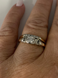 14kt. White gold & Diamond engagement ring
