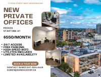 Brand New Private Office Space for Lease in Mississauga.