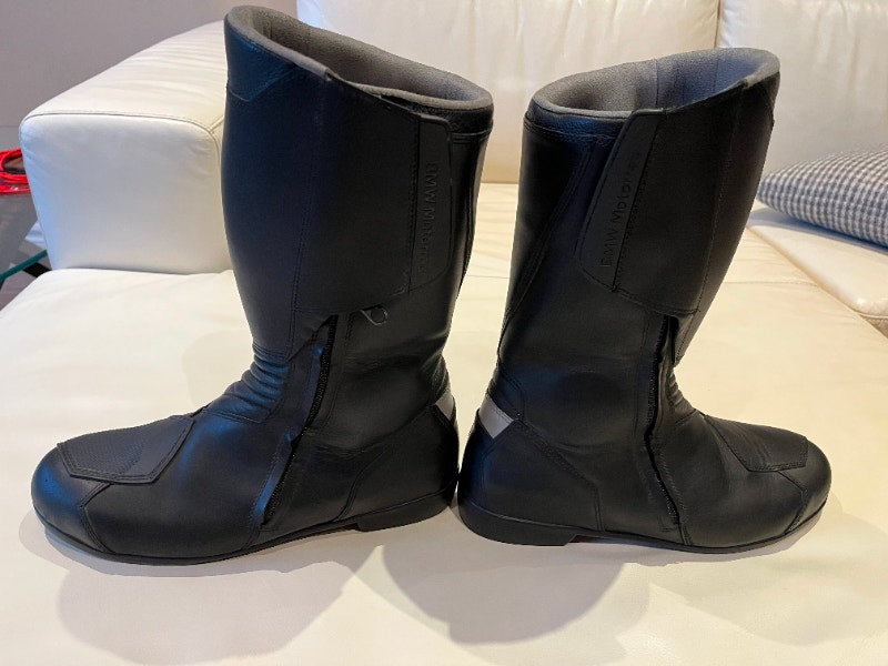 As New BMW GTX Pro Touring 2 Full Leather Motorcycle Boots Sz 45