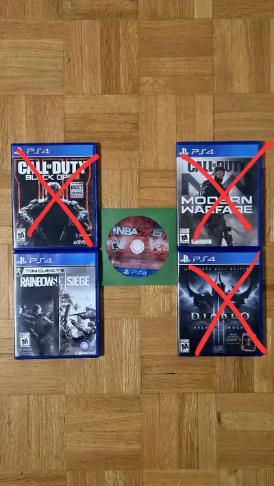 Sony PlayStation 4 games - NBA 2K15 - $5 Tom Clancy's Rainbow Six Siege - $15 The Last of Us - SOLD...