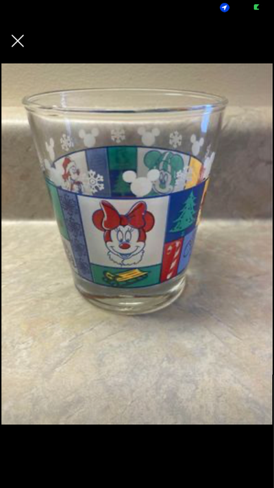 Vintage Disney Mickey and Minnie Mouse drinking glass. Bright colours, in like new condition. No chi...