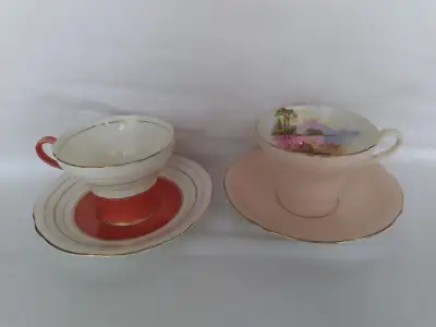 A pair of vintage, Aynsley cup and saucer, they are both in perfect condition. It can be picked up i...