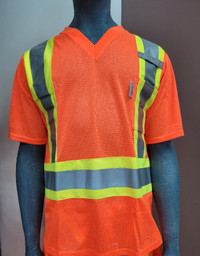 Storm Master Hi-Viz Work Shirt V Neck Orange