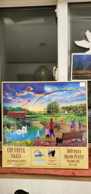 NEW   18" X 24"    COLORFUL SKIES  PUZZLE in Toys & Games in Cranbrook - Image 3