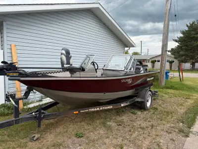 1997 Tracker Targa 18 115 Mercury 2 stroke Trailer Included 2 new deep cycle batteries New leg oil T...