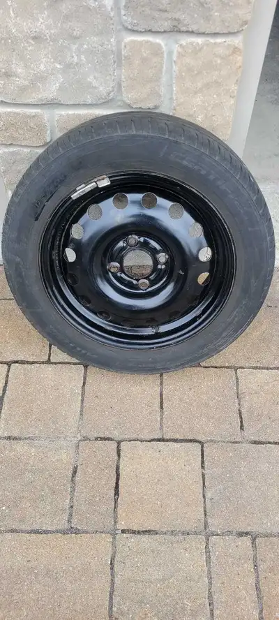 I'm offering a used set of four (4) Alltrek 185/60R15 tires mounted on 108mm rims, perfect for vario...