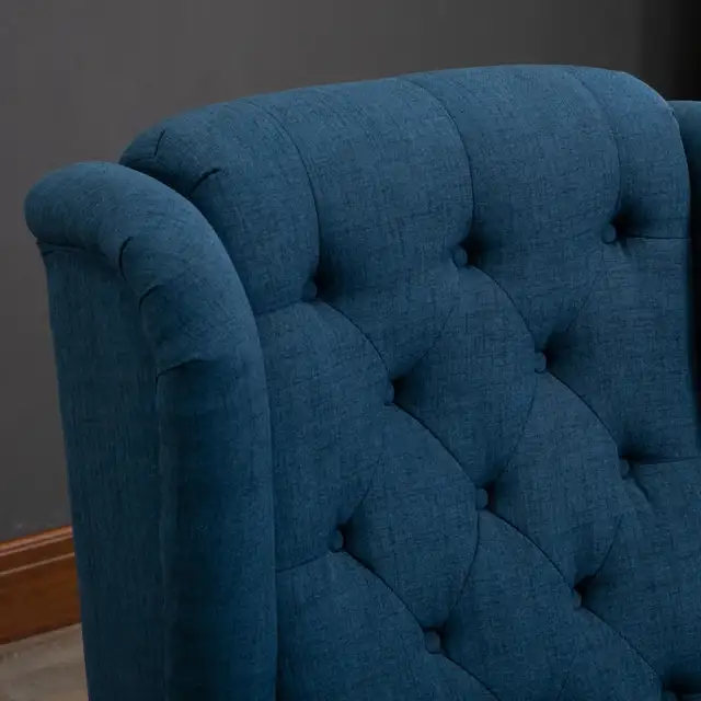 Button Tufted Accent Chair for Living Room - Upholstered Wingbac in Chairs & Recliners in Markham / York Region - Image 5