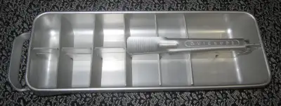 Vintage 1950's Frigidaire Quickube ice cube tray metal pop out, View more