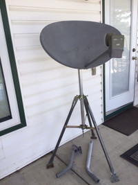 Shaw Direct satellite dish and stand