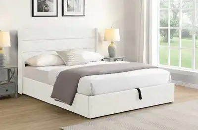 saving - queen hydrolic storage bed* bed* platform bed* , View more