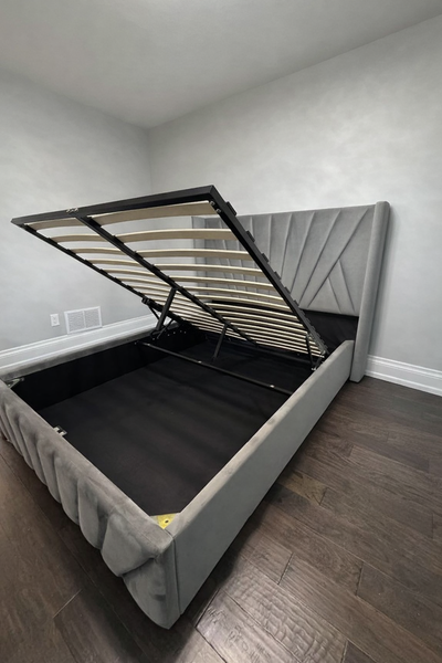 Hydraulic Lift-Up Storage Bed – Brand New in Box – Queen Size, View more