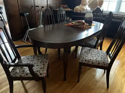 Expandable Dining table with 6 chairs, View more