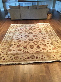100% Wool 8x10 Hand-Knotted Rug