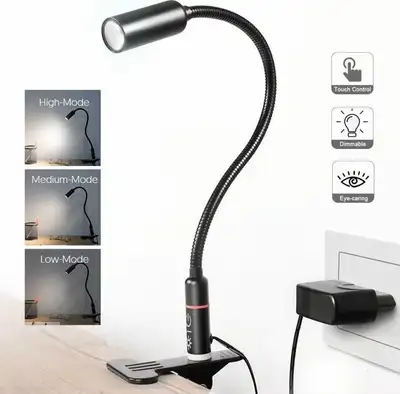 Desk (Reading) Clamp Lamp with Touch control, View more
