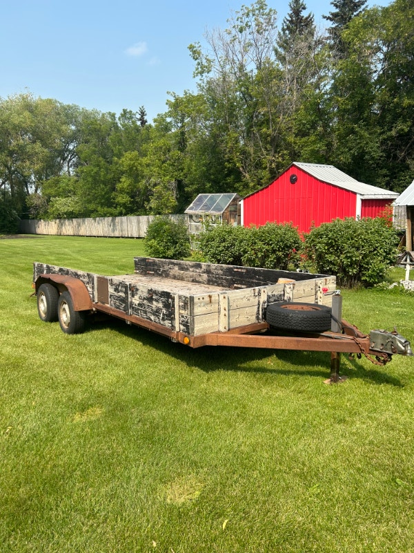 FOR SALE 16 FOOT TANDEM AXLE TRAILER Cargo & Utility Trailers Red