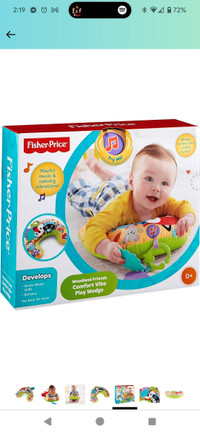 Tummy Time pillow: Fisher-Price Comfort Vibe Play Wedge.