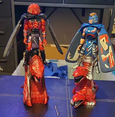 Vintage 1995 Galoob Dragon Flyz Figures + Launcher  Lot, View more