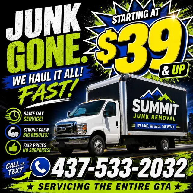 $39 & up CHEAP JUNK REMOVAL _ 437-533-2032 